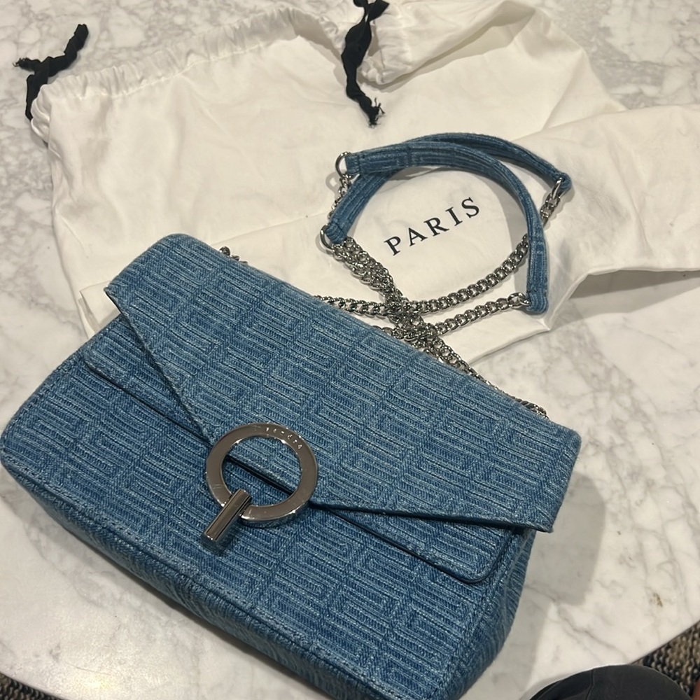 Sandro Blue Denim Shoulder/Crossbody Bag - Picture 10 of 11